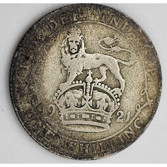 Great Britain 1921 Silver One Shilling King George V Coin - Picture 2 of 2
